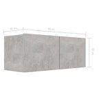 Meuble TV Mural Moderne Effet Béton - 8 Pièces-Mon Meuble TV-chêne artisanal-60 cm-10-7