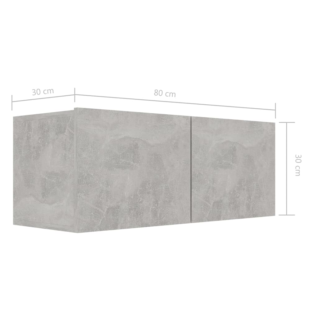Meuble TV Mural Moderne Effet Béton - 8 Pièces-Mon Meuble TV-chêne artisanal-60 cm-10-7