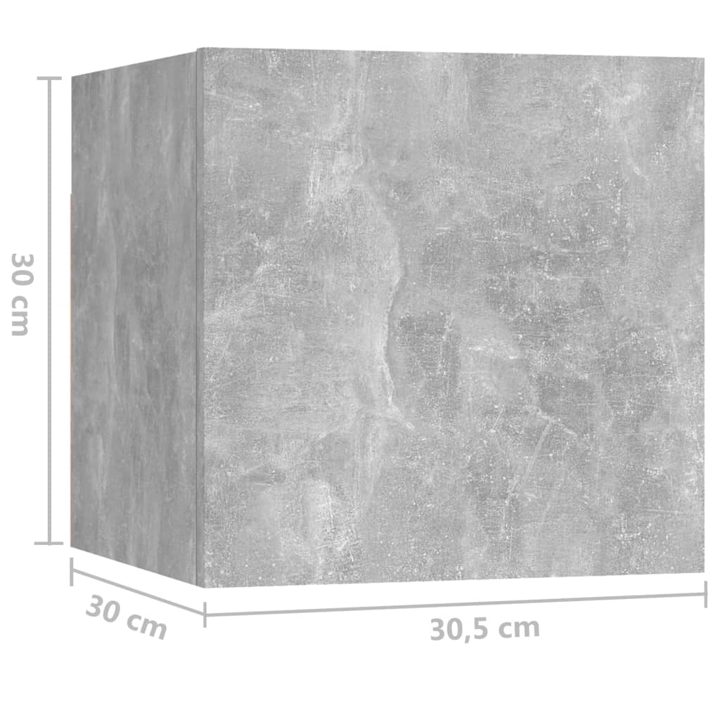Meuble TV Mural Moderne Effet Béton - 8 Pièces-Mon Meuble TV-chêne artisanal-60 cm-10-9
