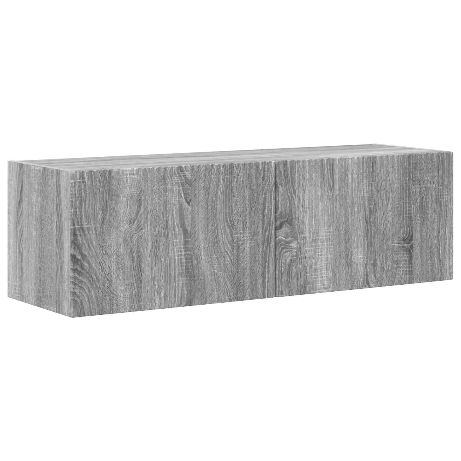 Meuble TV Mural Suspendu Design Finition Gris Sonoma - 5 Pièces-Mon Meuble TV-5