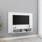 Meuble TV Mural Suspendu Effet Béton - 120 cm-Mon Meuble TV-Blanc-120 cm-1-8