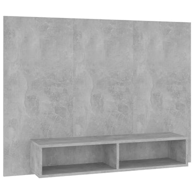 Meuble TV Mural Suspendu Effet Béton - 120 cm