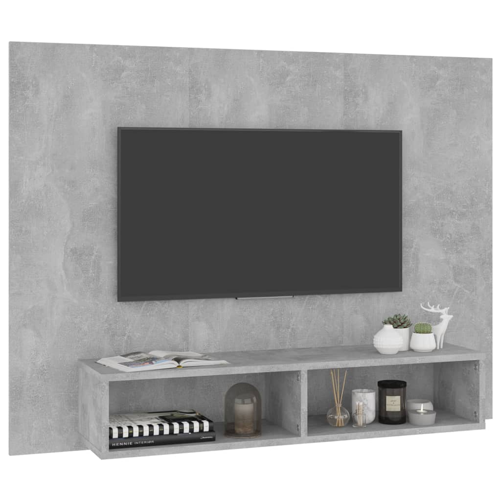 Meuble TV Mural Suspendu Effet Béton - 120 cm-Mon Meuble TV-Chêne sonoma-120 cm-1-5