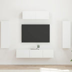 Meuble TV Mural XXL Couleur Gris Sonoma - 5 Pièces-Mon Meuble TV-Blanc-14