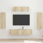 Meuble TV Mural XXL Couleur Gris Sonoma - 5 Pièces-Mon Meuble TV-Chêne sonoma-16