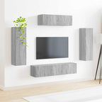 Meuble TV Mural XXL Couleur Gris Sonoma - 5 Pièces-Mon Meuble TV-Gris béton-4