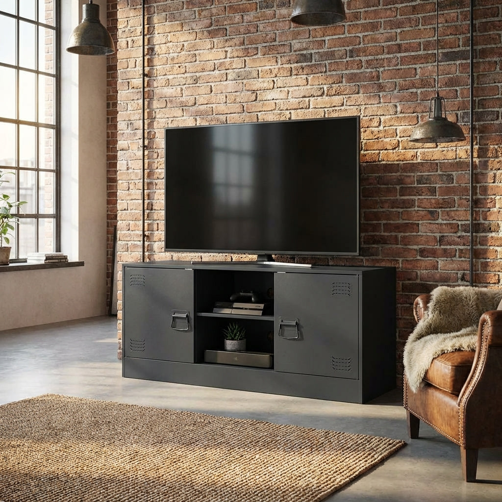 meuble-tv-noir-anthracite-en-acier-99-cm-decor