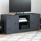 Meuble TV Noir Anthracite en Acier - 99 cm-Mon Meuble TV-Anthracite-1-1