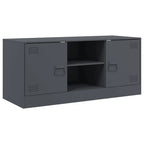 Meuble TV Noir Anthracite en Acier - 99 cm-Mon Meuble TV-Anthracite-1-2
