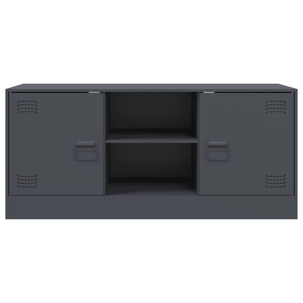 Meuble TV Noir Anthracite en Acier - 99 cm-Mon Meuble TV-Anthracite-1-6