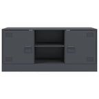 Meuble TV Noir Anthracite en Acier - 99 cm-Mon Meuble TV-Anthracite-1-6