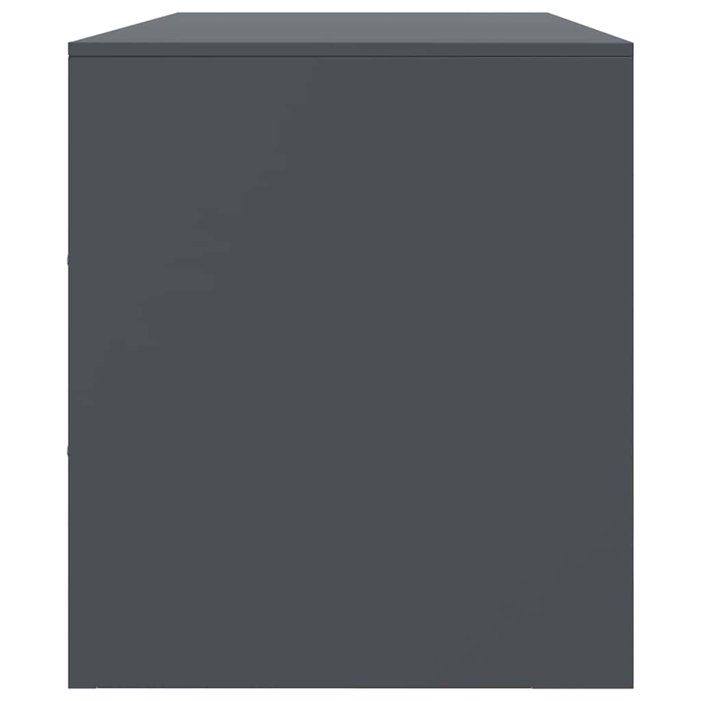 Meuble TV Noir Anthracite en Acier - 99 cm-Mon Meuble TV-Anthracite-1-8