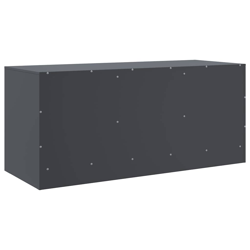 Meuble TV Noir Anthracite en Acier - 99 cm-Mon Meuble TV-Anthracite-1-9