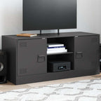 Meuble TV Noir Anthracite en Acier - 99 cm-Mon Meuble TV-Noir-1-15