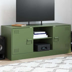 Meuble TV Noir Anthracite en Acier - 99 cm-Mon Meuble TV-Vert-1-17