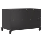 Meuble TV Noir avec Rangement en Acier - 68 cm-Mon Meuble TV-Noir-1-8