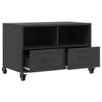 Meuble TV Noir avec Rangement en Acier - 68 cm-Mon Meuble TV-Noir-1-9