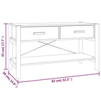 Meuble TV Noir Design et Pin Massif - 82 cm-Mon Meuble TV-Noir-1-10