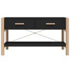 Meuble TV Noir Design et Pin Massif - 82 cm-Mon Meuble TV-Noir-1-5