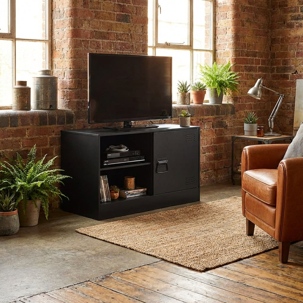 meuble-tv-noir-en-acier-67-cm-decor