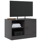 Meuble TV Noir en Acier - 67 cm-Mon Meuble TV-Blanc-1-4