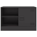 Meuble TV Noir en Acier - 67 cm-Mon Meuble TV-Blanc-1-6
