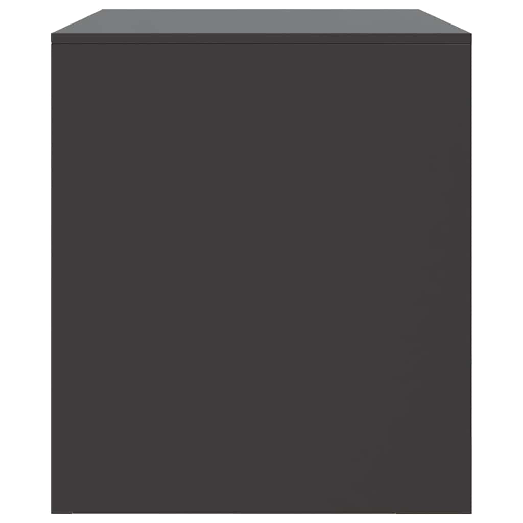 Meuble TV Noir en Acier - 67 cm-Mon Meuble TV-Blanc-1-8