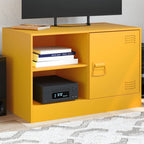Meuble TV Noir en Acier - 67 cm-Mon Meuble TV-jaune moutarde-1-15