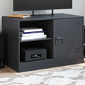 Meuble TV Noir en Acier - 67 cm-Mon Meuble TV-Noir-1-1