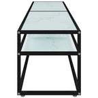 Meuble TV Noir en Verre Effet Marbre - 180 cm-Mon Meuble TV-Noir et marbre noir-160 cm-1-4