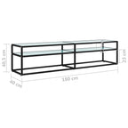 Meuble TV Noir en Verre Effet Marbre - 180 cm-Mon Meuble TV-Noir et marbre noir-160 cm-1-7