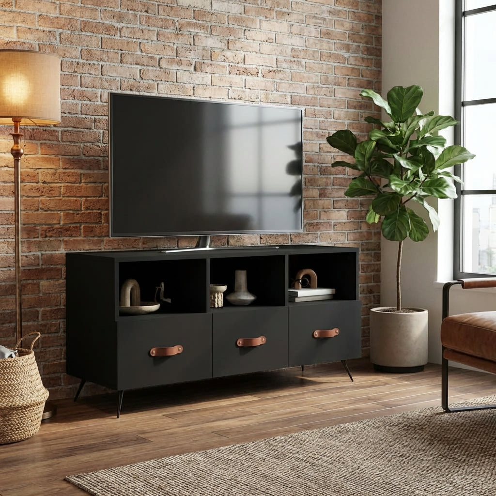 meuble-tv-noir-et-metal-102-cm-decor