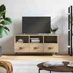 Meuble TV Noir et Métal - 102 cm-Mon Meuble TV-Chêne sonoma-1-13