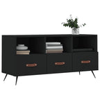 Meuble TV Noir et Métal - 102 cm-Mon Meuble TV-Chêne sonoma-1-3