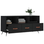 Meuble TV Noir et Métal - 102 cm-Mon Meuble TV-Chêne sonoma-1-4