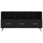 Meuble TV Noir et Métal - 102 cm-Mon Meuble TV-Chêne sonoma-1-5