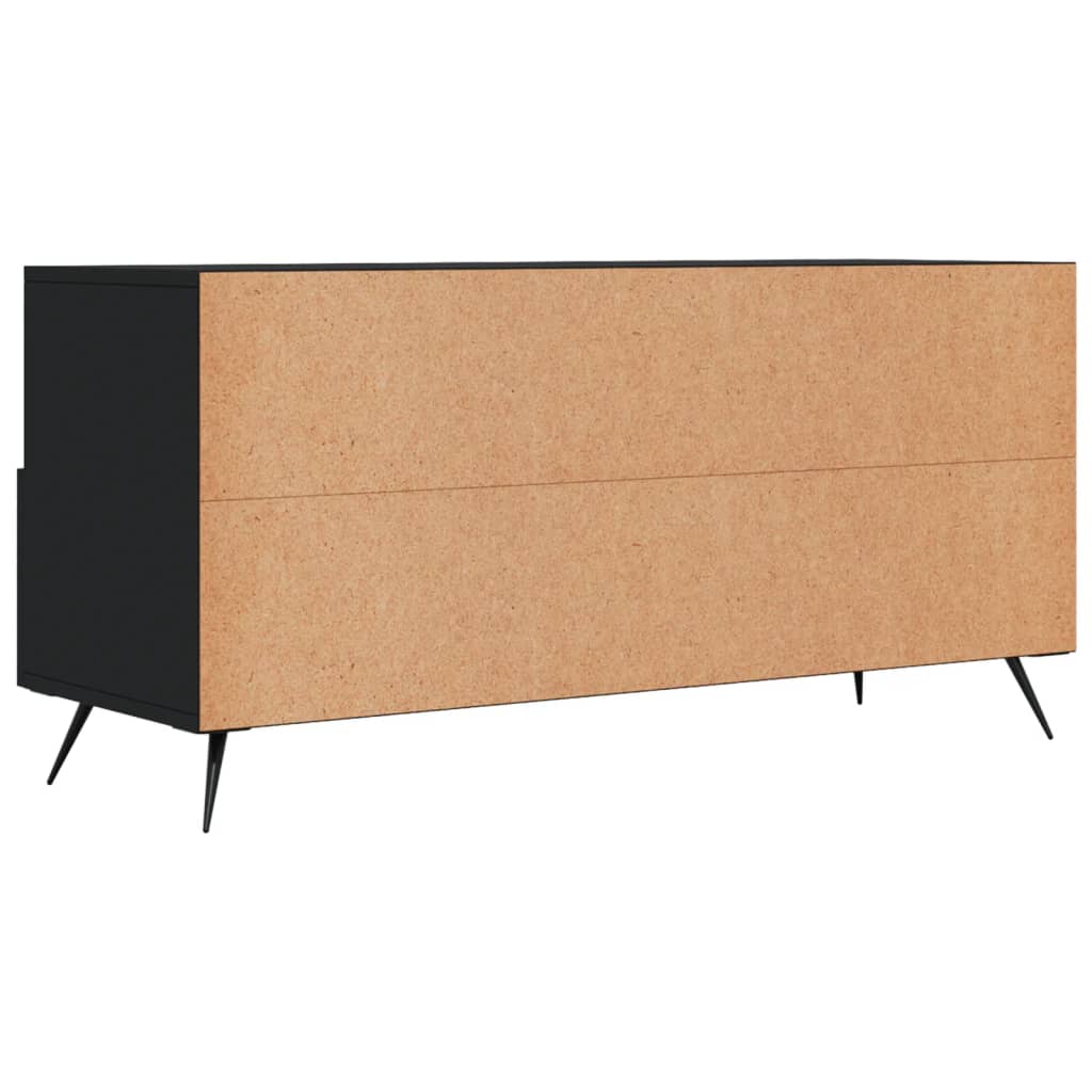 Meuble TV Noir et Métal - 102 cm-Mon Meuble TV-Chêne sonoma-1-8