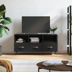 Meuble TV Noir et Métal - 102 cm-Mon Meuble TV-Noir-1-1