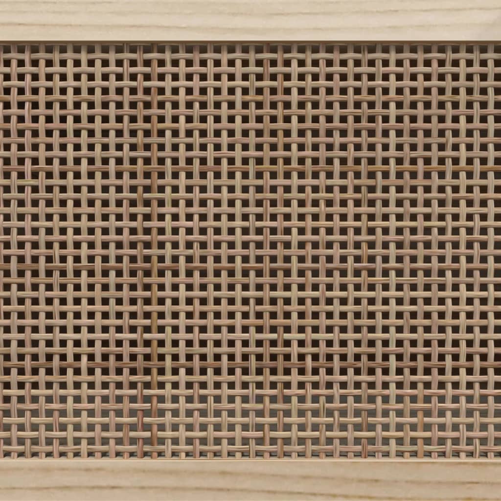 Meuble TV Noir et Rotin Naturel - 105 cm-Mon Meuble TV-Blanc-1-6