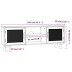 Meuble TV Noir et Rotin Naturel - 105 cm-Mon Meuble TV-Blanc-1-8