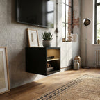 meuble-tv-noir-led-mural-30-cm-decor