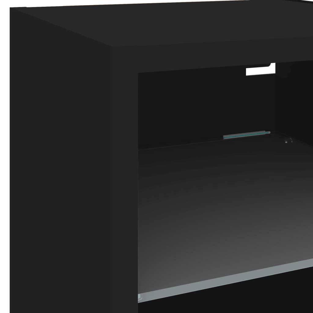 Meuble TV Noir LED Mural - 30 cm-Mon Meuble TV-30 cm-30 cm-1-11