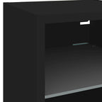 Meuble TV Noir LED Mural - 30 cm-Mon Meuble TV-30 cm-30 cm-1-11