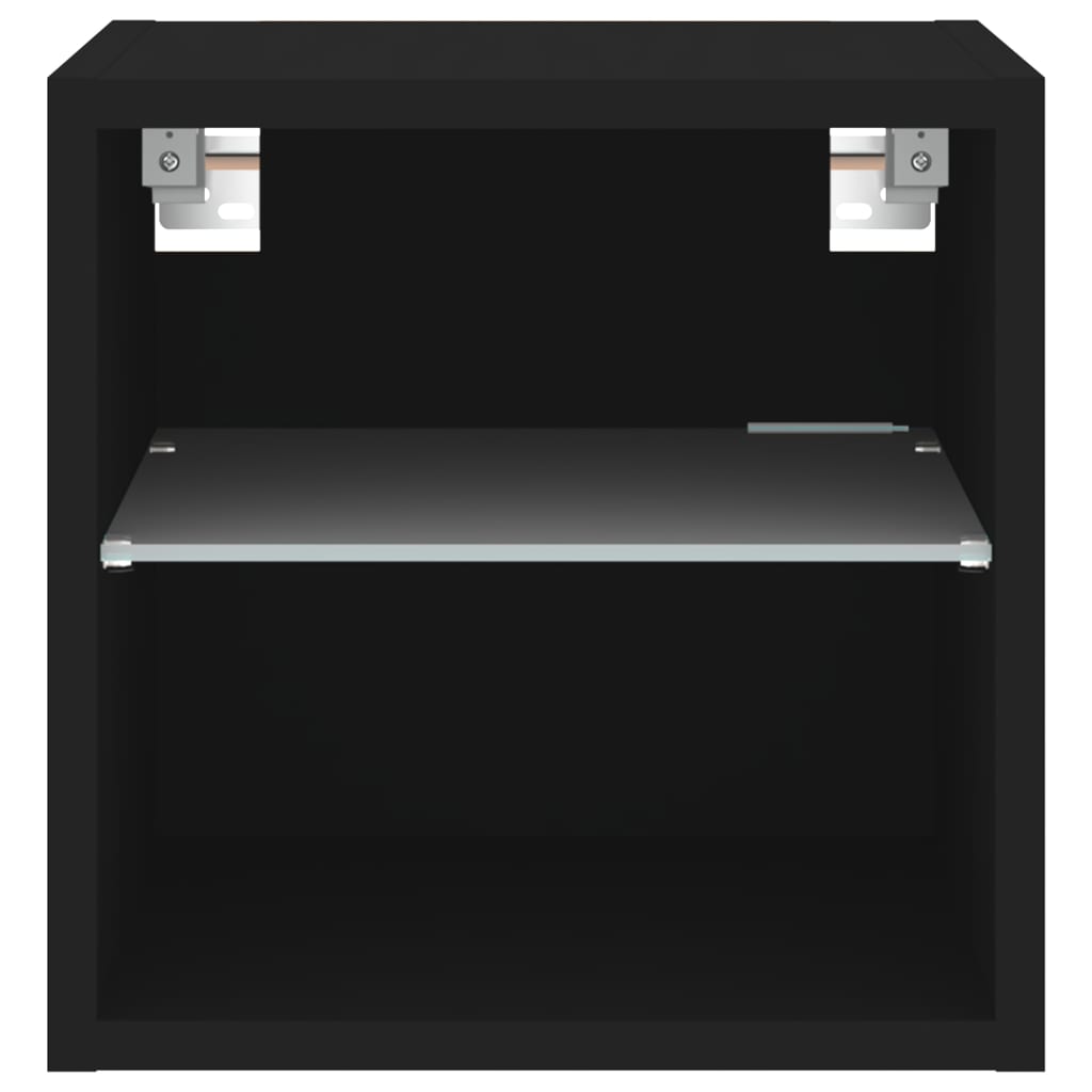 Meuble TV Noir LED Mural - 30 cm-Mon Meuble TV-30 cm-30 cm-1-8