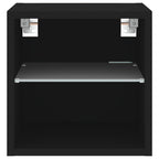 Meuble TV Noir LED Mural - 30 cm-Mon Meuble TV-30 cm-30 cm-1-8