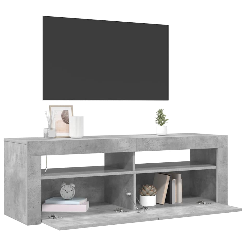 Meuble TV Noir Mat avec LED - 120 cm-Mon Meuble TV-7