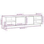Meuble TV Noir Mat et Bois Massif - 156 cm-Mon Meuble TV-Blanc-1-10