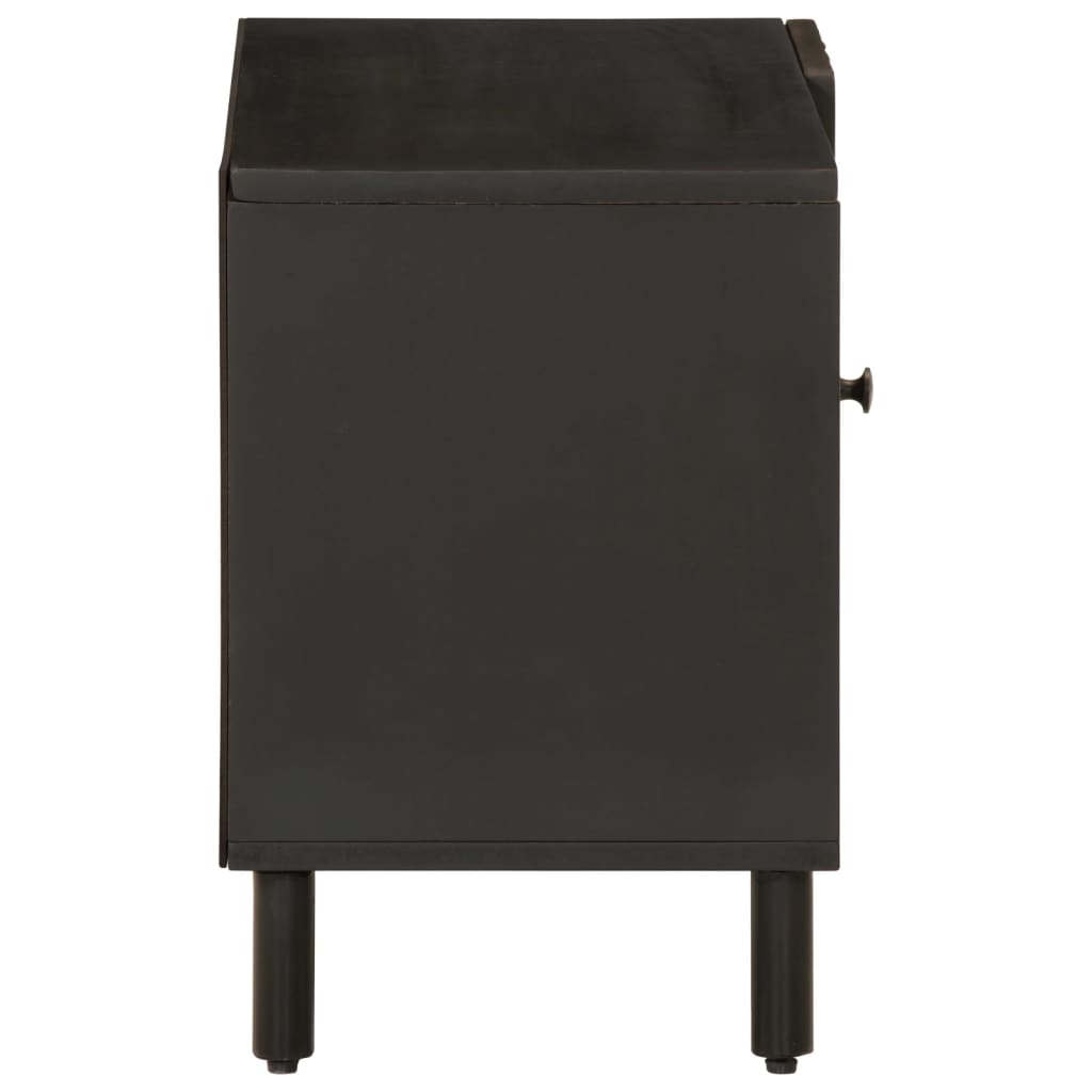Meuble TV Noir sur Pied en Manguier - 80 cm-Mon Meuble TV-Naturel-bois de manguier massif-1-4