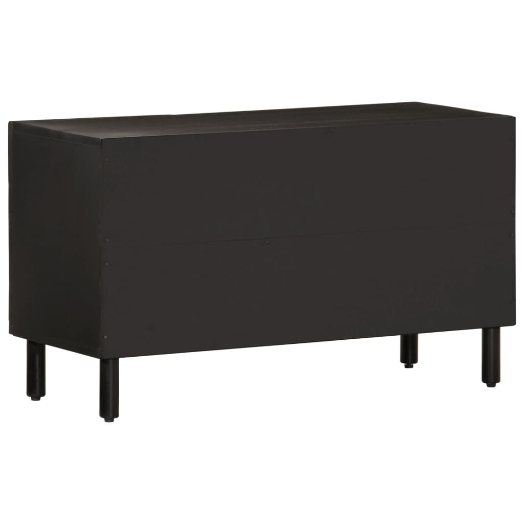 Meuble TV Noir sur Pied en Manguier - 80 cm-Mon Meuble TV-Naturel-bois de manguier massif-1-5