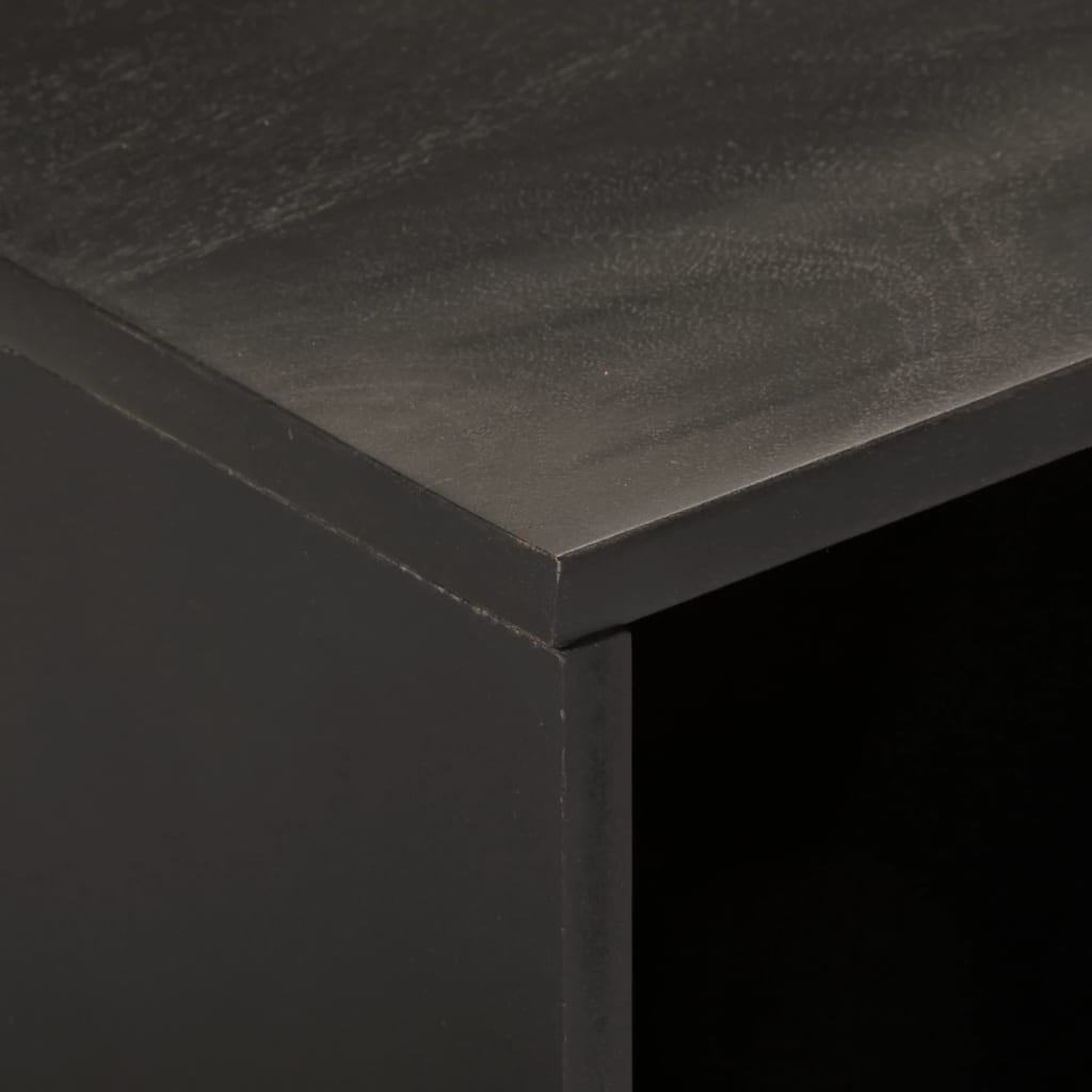 Meuble TV Noir sur Pied en Manguier - 80 cm-Mon Meuble TV-Naturel-bois de manguier massif-1-7
